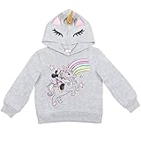 Disney Minnie Mouse Toddler Girls Costume Fleece Pullover Hoodie Ears Gray 3T