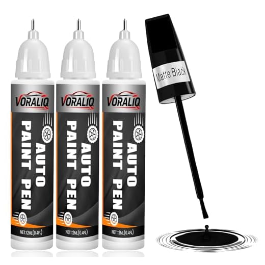 Touch Up Paint for Cars, 3-Pack - Matte Black Car Scratch Repair Pen, Color Accurate Automotive Touch Up Paint, Long-Lasting Scratch Resistance, Fast-Drying & User-Friendly, Safe & Water-Resistant for Automotive & Household Touch-Ups