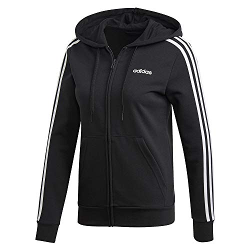 adidas Womens' Essentials 3-Stripes Full Zip Hooded Tracksuit Jacket