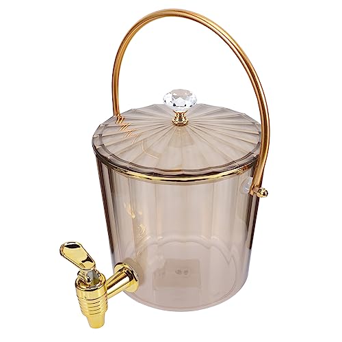 Cabilock Ice Bucket Cold Water Jug 5 Gallon Drinks Dispenser with Spigot and Lid (amber) Beverage Wine Dispenser Juice Jug Dispenser Jug for Ice Juice Dispenser Tea Carafes Plant De Plastic