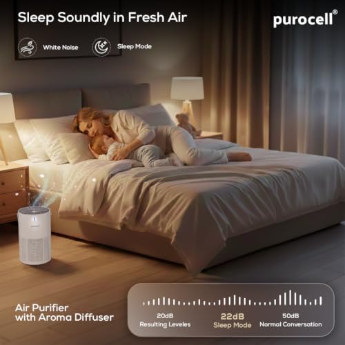 Image of Air Purifier for bedroom, living room, home & office | H13 True HEPA Filter | Covers upto 180 sqft | 3 Stage Filter Removes 99.97% of PM2.5, Viruses,Allergens,Dust, Smoke | With Aromatherapy