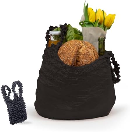 Food Huggers Reusable Grocery Bags Tote Bag | Tiny Pocket-Friendly Mini Tote Bag | Expands for Huge Capacity - Thumbnail 3