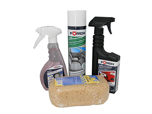 Förch Pflegeset KFZ Aktivschaum Felgenreiniger Gel Insektenentferner Schwamm