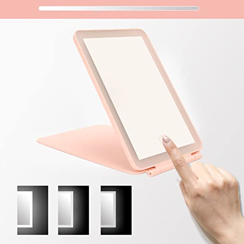 Ankroyu Led Makeup Mirror, Led Makeup Mirror With 10X Round Mirror, Rechargeable Lighted Mirror With Touch Switch For Travel And Home(Pink) #TOP6