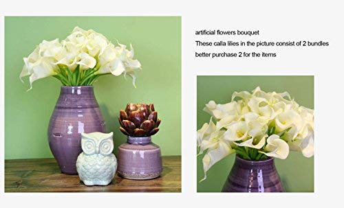 Easin Real Touch Calla Lily Bouquet with Brooch #TOP1