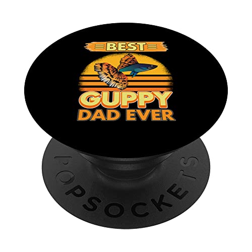 Pescado Cosas Guppy Best Guppy Dad Ever Guppies PopSockets PopGrip Intercambiable