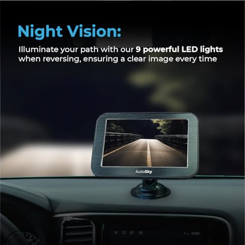 Wireless Back UP Camera for CAR -Easy Set UP - HD 5" INCHES Monitor, Waterproof & Night Vision Wireless Backup Camera for Trucks, Car, SUV, RV