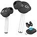 AhaStyle 4 Pairs AirPods Earbuds Cover Anti-Slip Ear Tips Silicone Compatible with Apple AirPods 2 & 1 or EarPods-【Not Fit in The Charging Case】(2 Pair Large & 2 Pairs Small, Black)