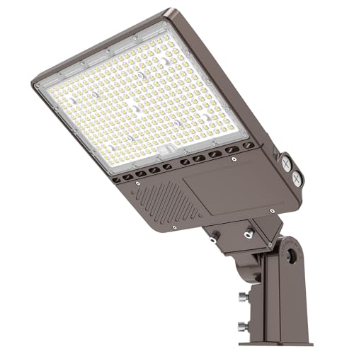 OPENLUX 480V 150W LED Parking Lot Light ETL Listed Commercial 22500LM LED Shoebox Pole Flood Lights 5000K IP65 Outdoor Area Sport Court Street Road Lighting AC277-480V Slip Fit Mount