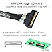 xiwai Slimline MCIO 8i 74Pin Male to MCIO PCIE 5.0 4.0 74Pin Male Extender Cord, PCI-E 5.0 Mini Cool Edge IO MCIO Cable 50cm