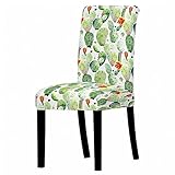 > Material --- Estas fundas para sillas de comedor están hechas de tela elástica de poliéster + licra, suave, cómoda y arrugada. no solo decora tu silla, ajuste seguro con dobladillo elástico cosido que protege la silla contra el polvo. --- (Lavable a máquina Fácil de limpiar y lavar. Durable, no requiere planchado).