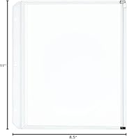 Vista 8 de Bolsillos cartón con cierre, 8 – 1/2 X 11, transparente, 3 Bolsillos/Pack, Transparente