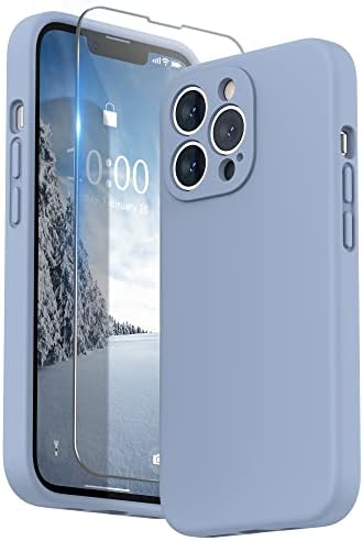 SURPHY Liquid Silicone Case for iPhone 13 Pro Case, Individual Protection for Each Lens Shockproof Rubber Full Body Thickened Design for iPhone 13 Pro 6.1 inch 2021, Stone