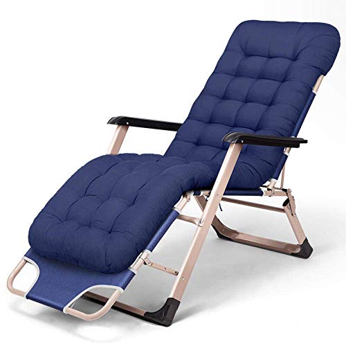 Silla reclinable plegable, sillas de patio reclinables para personas pesadas, silla reclinable de gravedad cero, reclinable portátil, transpirable, respaldo ajustable, jardín de playa, terraza al aire