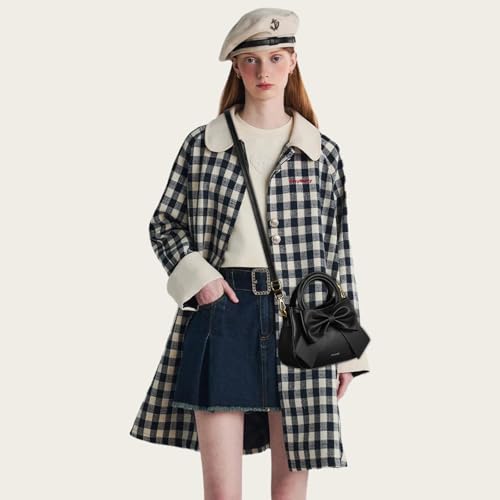 Small Purses for Women Crossbody Bag, Vegan Leather Crossbody Purses and Handbags with Top Carry Handle and Cute Bow Knot2