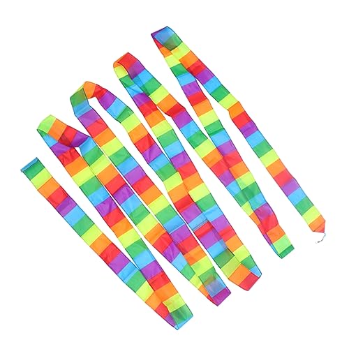 HONMEET 10m Kite Tail Streamers Colorful Ribbon Kite Tails for DIY Flying (2-kit)