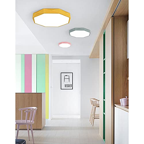 Plafonnier LED 3 couleurs réglables luminaire encastré rose 40cm