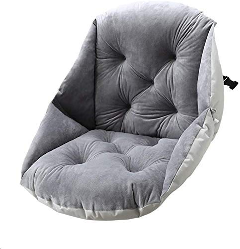 Coussin de chaise de jardin gris 40x48x48 cm à dossier bas pour l'extérieur