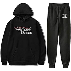 Hot TV-serie De Vampire Diaries Hoodies+Broek Tweedelig Mode Sweatshirt Pak