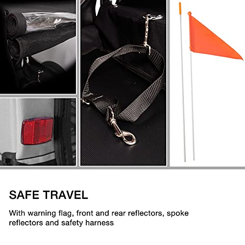 ANOUR Dog Bike Trailer, 2-in-1 Dog Stroller Cart and Jogger Bike Trailer, with Spring Suspension, Folding Frame Carrier… - Image 7