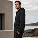 NWDEY Regenjacke Herren Wasserdicht Atmungsaktiv, Herren Windbreaker & Outdoor Jacke Sportjacke mit Kapuze für Wandern Fahrrad Freizeit (DE/NL/SE/PL, Alphanumerisch, XL, Regular, Regular, Schwarz)