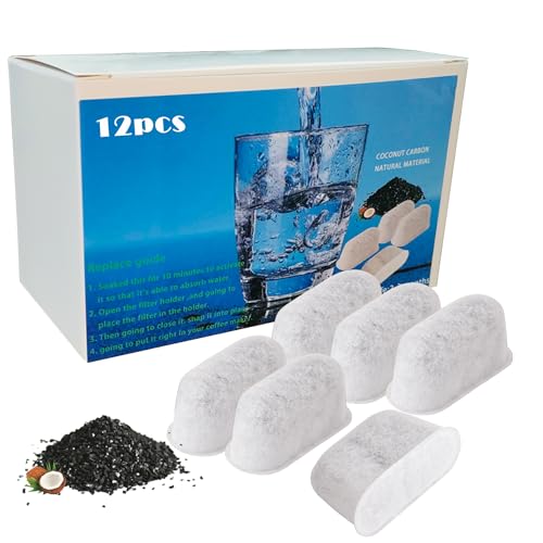 Replacement Charcoal Water Filters for Cuisinart Coffee Machines 12 pack by Molgoc