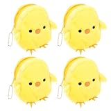 Pochette en forme de poulet : le porte-monnaie est idéal pour contenir des pièces de monnaie, des billets pliés, des clés, des reçus, des écouteurs, des câbles de données, etc., poulet de Pâques