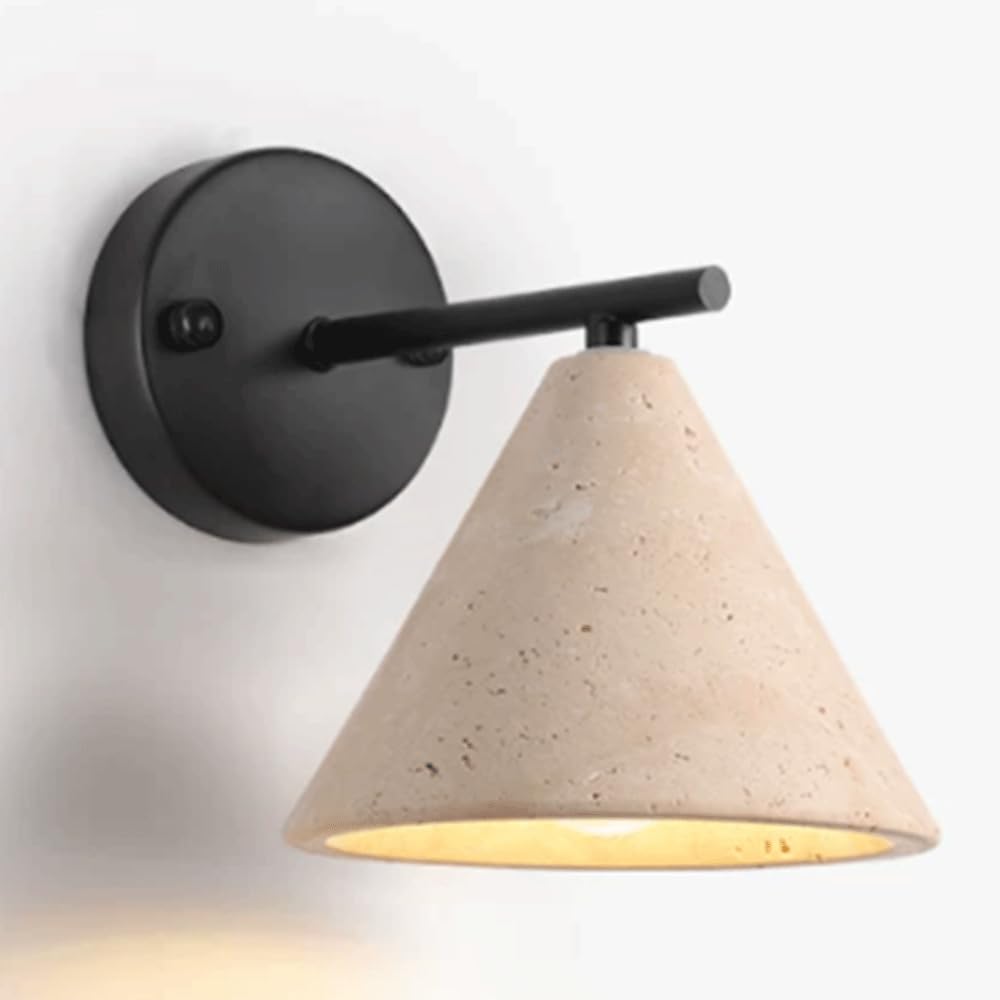 SHUANGZ Outdoor Park Decorative Light Fixture Yellow Travertine Wall Mounted Lamp Minimalist Modern Style Lamp Lighting Warm Light Wall Sconces for Living Room Kitchen Bedroom Entrance Hotel Lobby