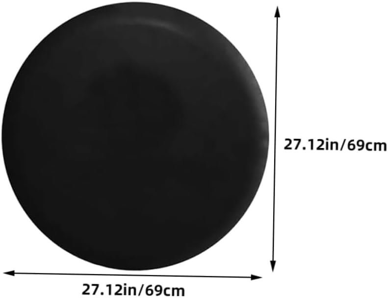2pcs PVC Spare Tire Cover for Rv Trailer Wheel, Black