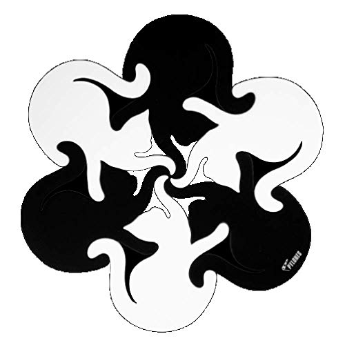 Pylônes Coaster, Schwarz und Weiß, Silikon, Rechteckig