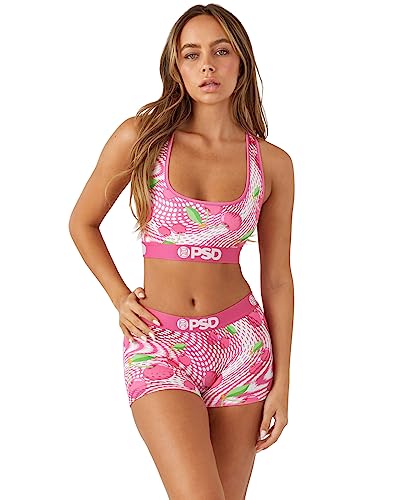 PSD Sutiã esportivo feminino com estampa de animal – Sutiã esportivo com costas nadador para mulhere