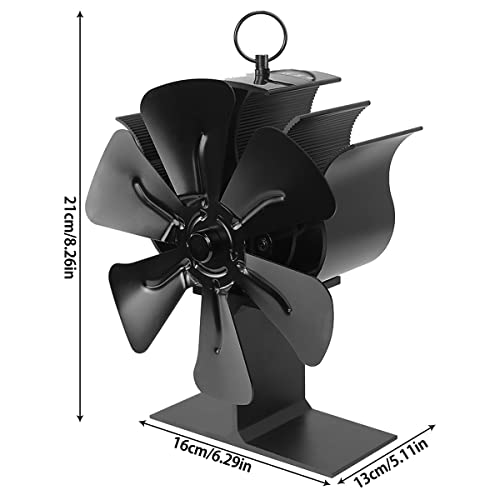 image for NA 6 Blades Wood Stove Fan, Heat Powered Stove Fan,Silent Heat Powered