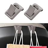 Erivis 2 Packs Upgraded Foldable Car Seat Headrest Hidden Hooks for Volvo