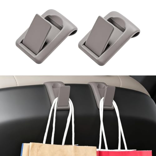 Erivis 2 Packs Upgraded Foldable Car Seat Headrest Hidden Hooks for Volvo