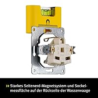 STABILA Mini-Wasserwaage Pocket Electric, 7 cm, starker Seltenerd-Magnet, 1 Horizontal-Libelle, Made in Germany, Gelb – Ansicht 3