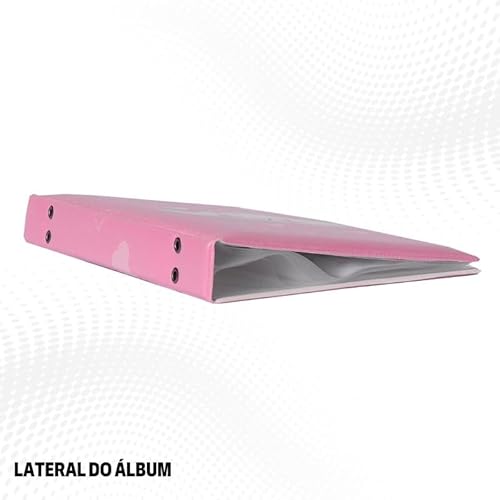 Álbum Fotográfico 15x21 para 100 Fotos CHUVA DE AMOR ROSA Bebê Infantil Nuvem Bençãos