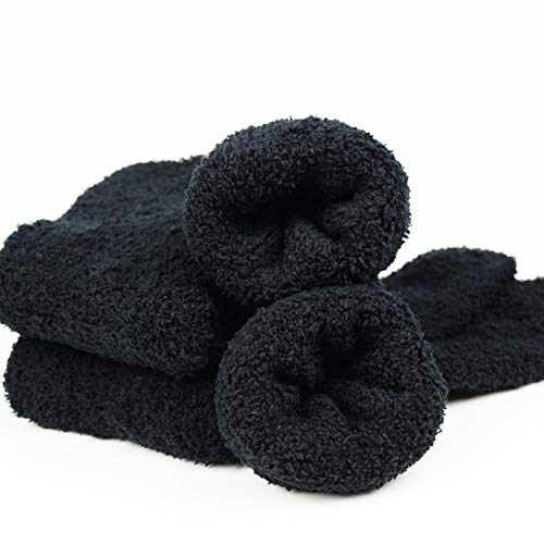 Fitu 850-3BLACK Women'S Long Soft Warm Fuzzy Socks 3-Pack Coral Velvet Cozy Fleece Slipper Socks thumb #6