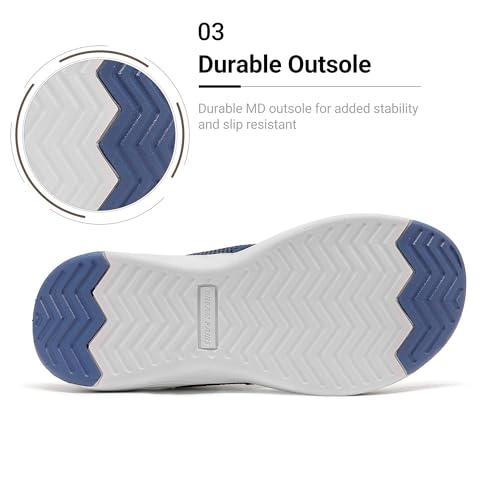 DREAM PAIRS DREAM PAIRS Women's Arch Support Soft Cushion Flip Flops Thong Sandals,Size 8.5,Navy,BREEZE-2