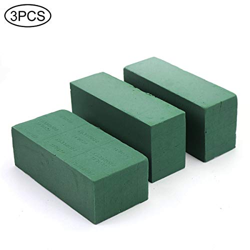 3PCS Floral Foam Bricks, Florist Flower Styrofoam Green Bricks Flower Arrangement Brick Supplies
