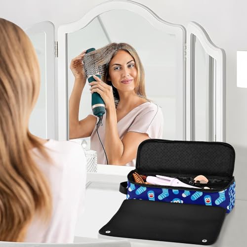 Bolsa de viaje y tapete resistente al calor para herramientas de cabello miniatura 6