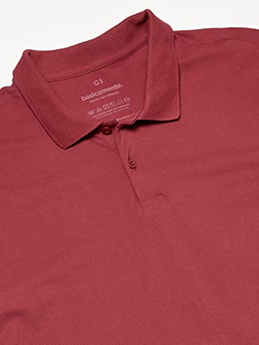 Basicamente. Polo, Camisa Masculino, Marsala, G3 Plus Size