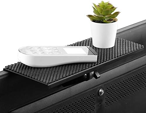 Suptek TV Top Shelf - 30cm Flat Panel Steel Mount for Streaming Devices, Media Boxes, Speakers and Home Decor, Black CS106M