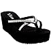 Womens Flip Flops Diamond Wedge Casual Pumps Cross Strap Platform Sandal