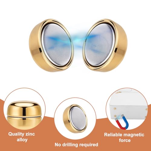 4 Pairs Magnetic Purse Feet for Handbags, No Drill Purse Bottom Magnets Zinc Alloy Handbag Heels Magnetic Snaps Clasps for Bags Hijab Scarf Holders Pins Clips Accessories by Sinbana - Image 3