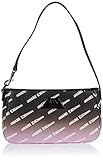 Bolsa de hombro Armani Exchange Alpha, Logo Plate, Sustainable, Small Size, Degradè, Bolsos para Mujer, Multicolor (Degrade\'Black/Pink), Talla única