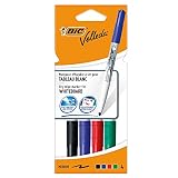BIC Velleda 1741 - Rotuladores de pizarra blanca, punta media (4.5mm), caja de 4 unidades, colores surtidos