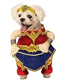 Best Golden Retriever Halloween Costumes (2023) Rubie's DC Comics Walking Wonder Woman Pet Costume, X-Large