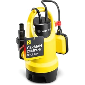 TROTEC TWP 7536 E Schmutzwasserpumpe – 12.500 l/h, 750 W, Partikel bis 25 mm, 360° Winkeladapter, Quick-Connect, IPX8