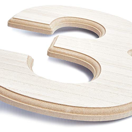 Unfinished Wood Number 3 For Crafts (12 In) #TOP6