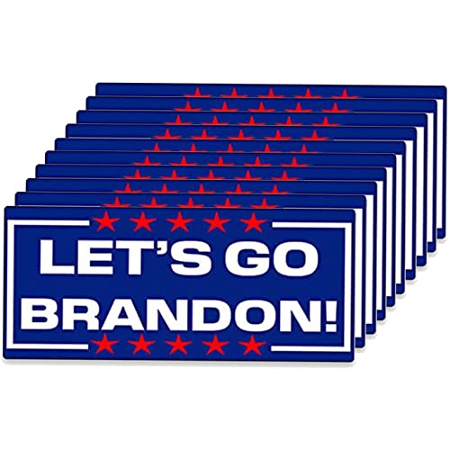 10PCSâ€œLet's Go Brandonâ€Sticker, Funny Car Truck Window Bumper Waterproof Anti Fade Reflective Join in What Everyone is Saying About, Car Bumper Stickers, Funny Stickers, Hilarious Decals, 7" x 3 "